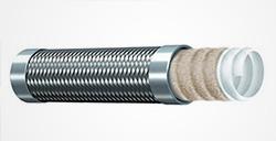 TYPE TCGS - Stainless Steel Braid Cover Convoluted PTFE Tube（glass fiber reinforced）