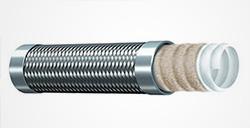 TYPE TCGS - Stainless Steel Braid Cover Convoluted PTFE Tube（glass fiber reinforced）