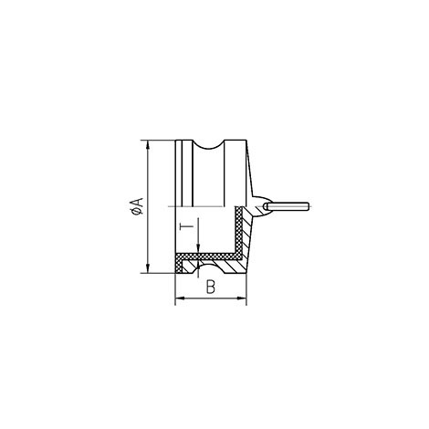 TYPE PLDP - PFA lined CAMLOCK DP