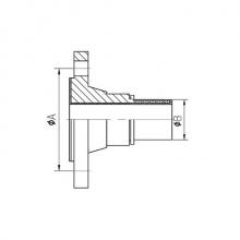 TYPE PLFL - PFA lined fixed flange with smooth hose shank