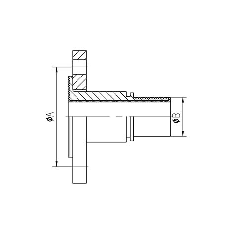 TYPE PLSL - PFA lined swivel flange with toothed hose shank