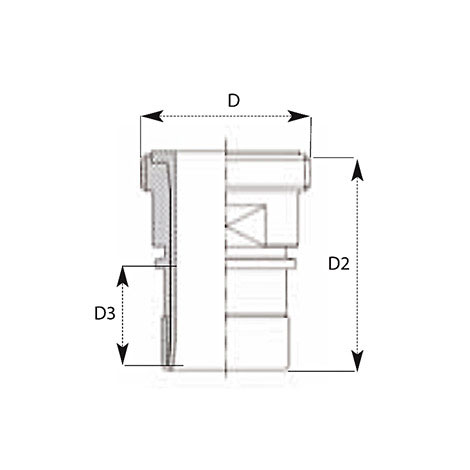 TYPE PLSM - PFA lined SMS male fitting with smooth hose shank