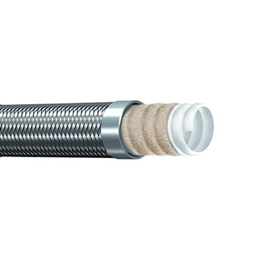 TYPE TCGS - Stainless Steel Braid Cover Convoluted PTFE Tube（glass fiber reinforced）