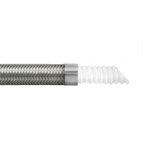 TYPE TCS - Stainless Steel Braid Cover Convoluted PTFE Tube