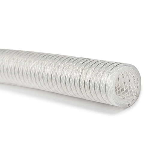TYPE TSPO - Transparent Stainless Steel Helix and Polyester Fiber Braid Reinforced Silicone Hose