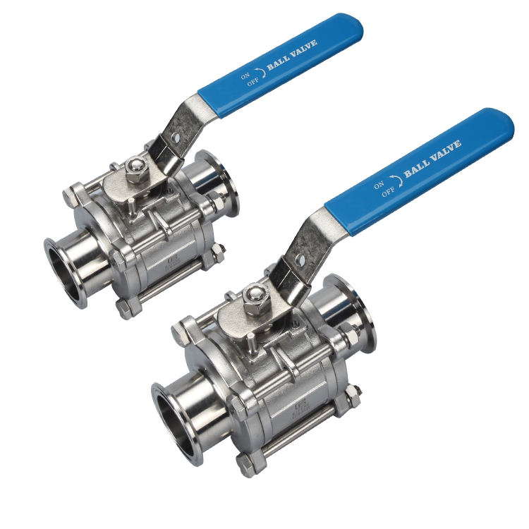 Sanitary Stainless Steel 3PC Manual Ball Valve