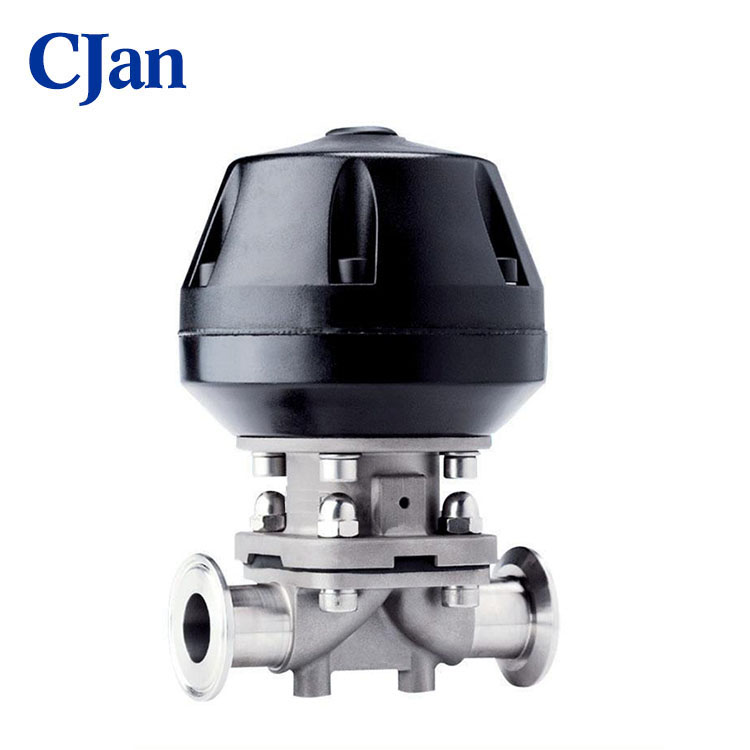 Sanitary Stainless Steel Normally Open / Closed Pneumatic Diaphragm Valve Membrane For Food