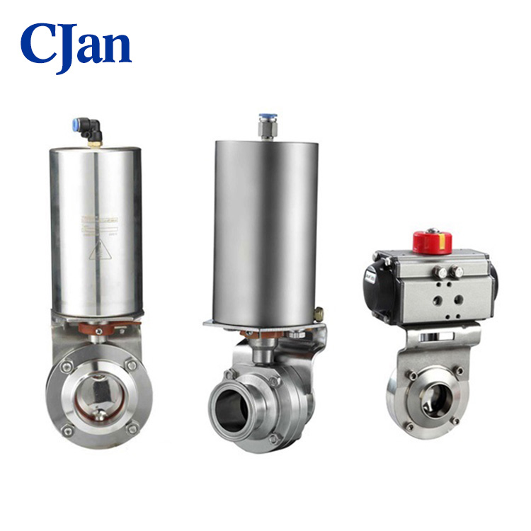 Sanitary Stainless Steel Pneumatic Butterfly Valve