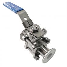 TYPE PLBV - Sanitary PFA Lined Tri-Clamp Ball Valve