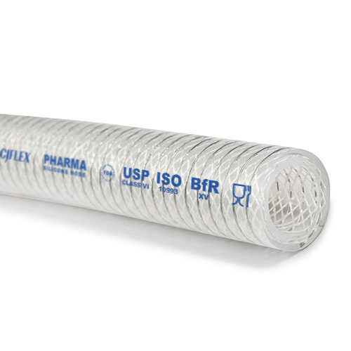TYPE TSPO - Transparent Stainless Steel Helix and Polyester Fiber Braid Reinforced Silicone Hose
