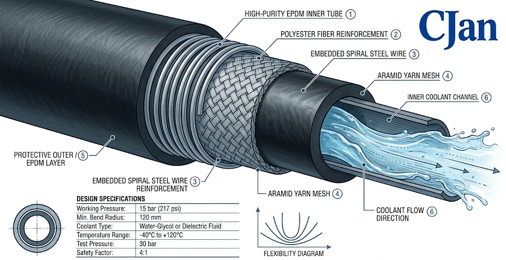 Use this cross‑section image on CJAN's product page to highlight the professional build of LCH‑SD / LCH‑SDS.