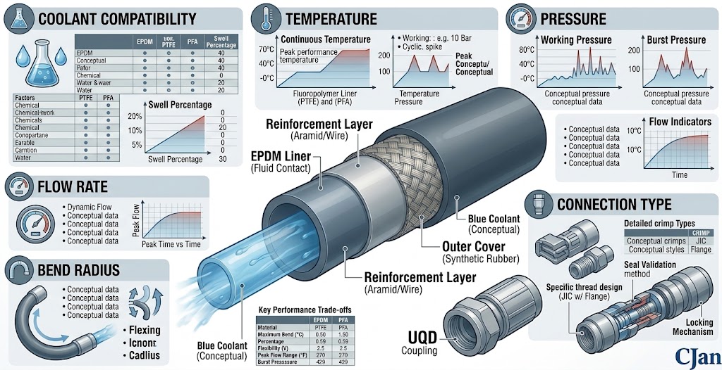EPDM liquid cooling hose selection factors